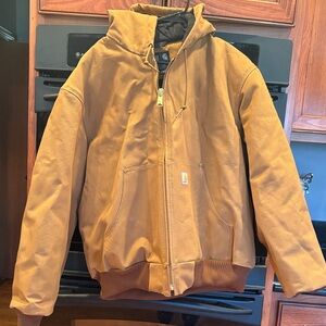 Carhartt Loose Fit Firm Duck insulated, flannel lined Active Jacket- NEW